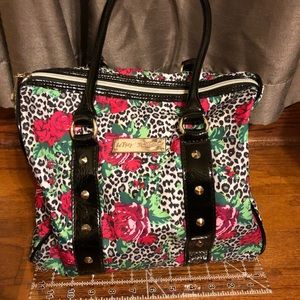 Betsy Johnson Purse Rose print
